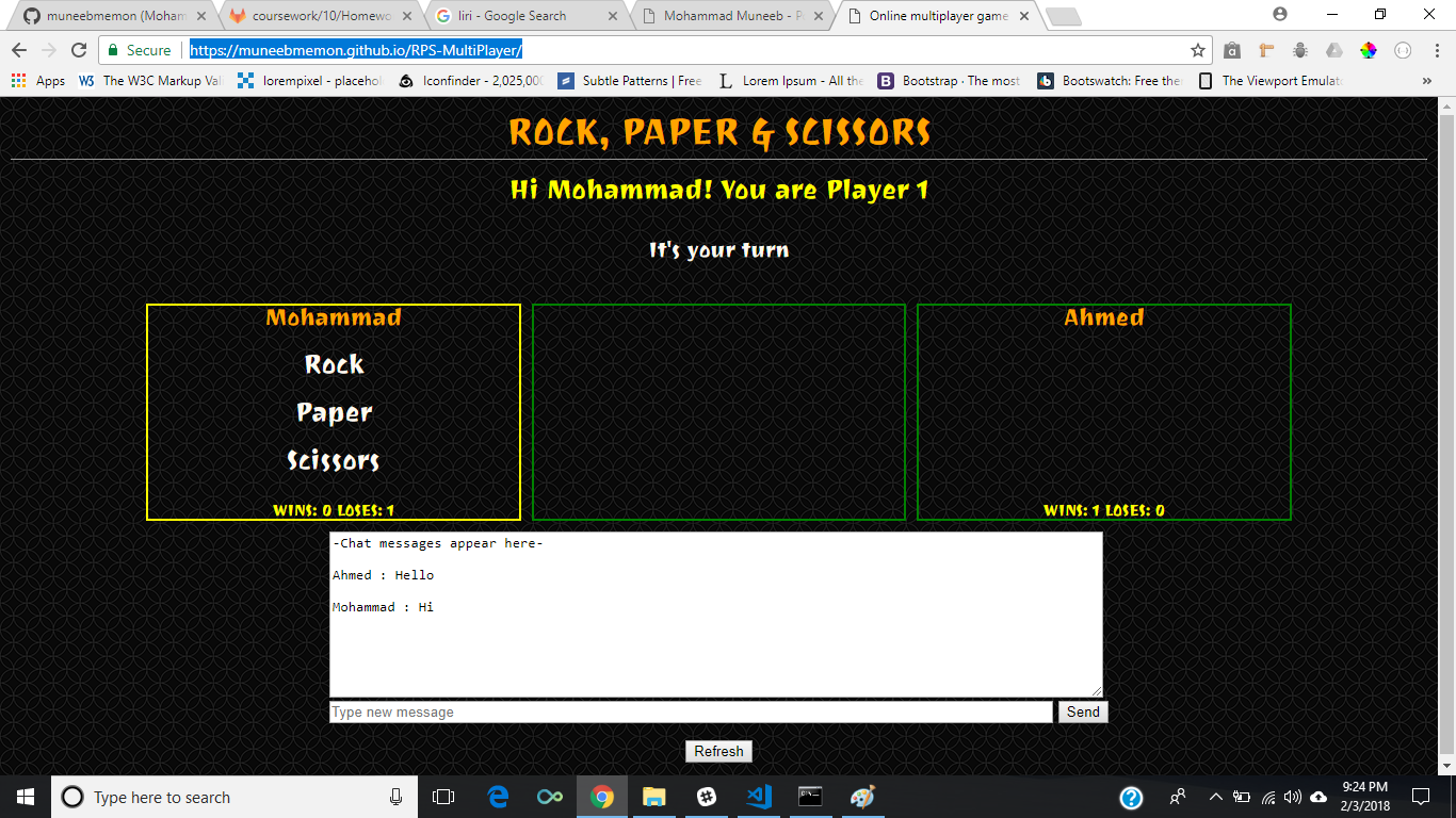 Rock Paper Scissors Game