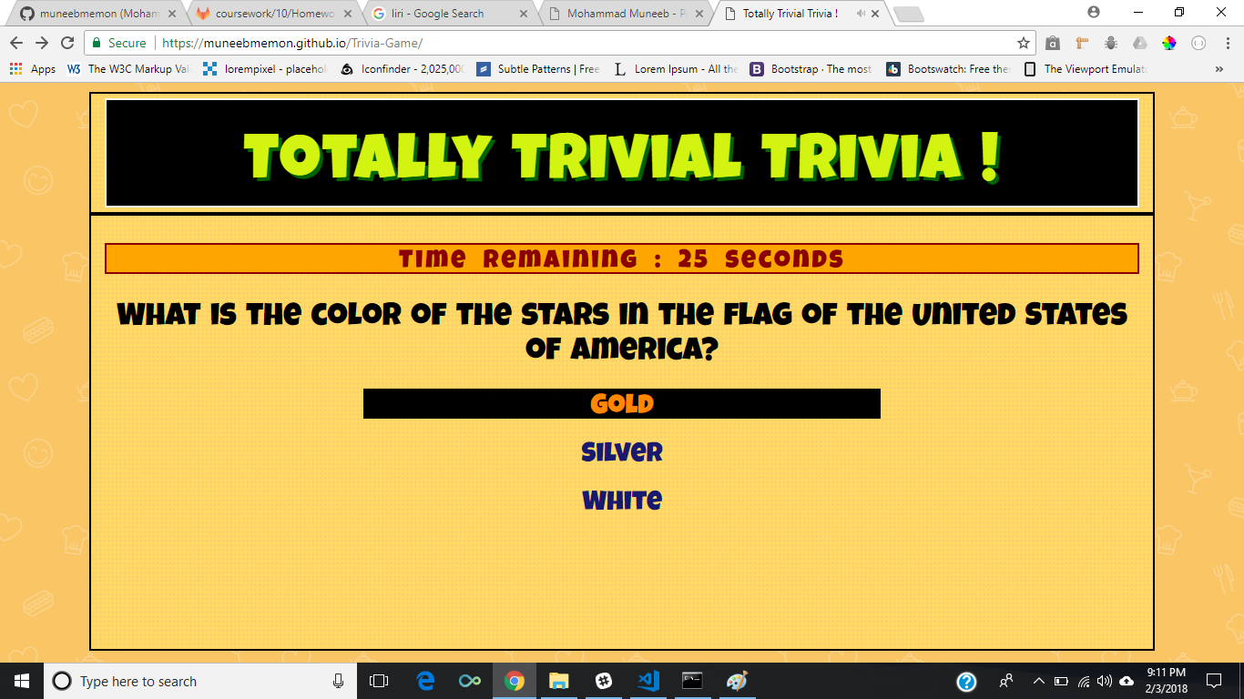 Trivia Game